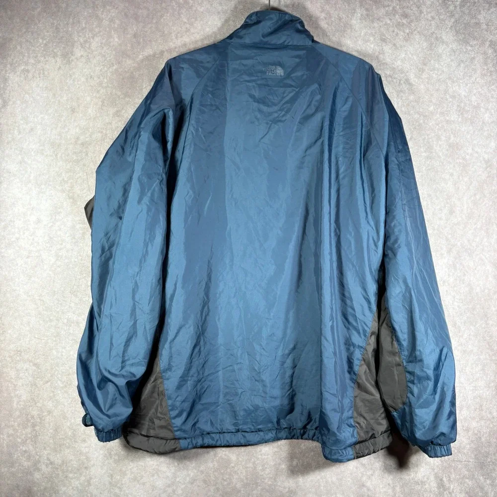 The North Face Jacket Mens XXL Blue Windbreaker Fleece Lined Full Zip Outdoor